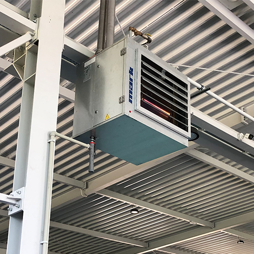 Gasgestookte luchtverwarming